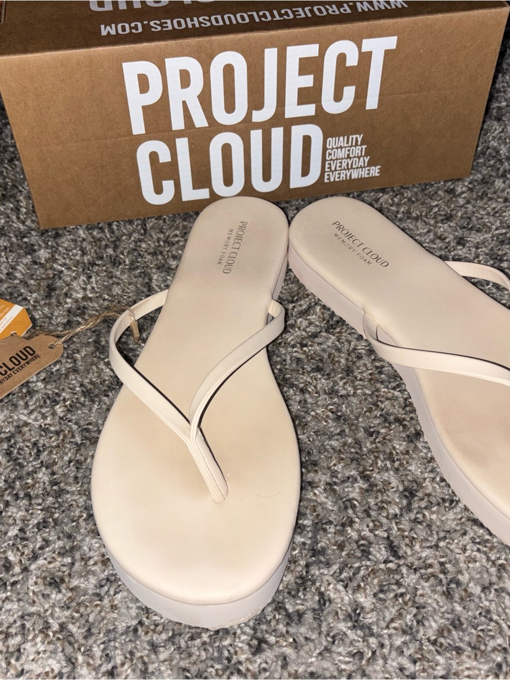 Project Cloud Nude Platform Flip Flop Sandals